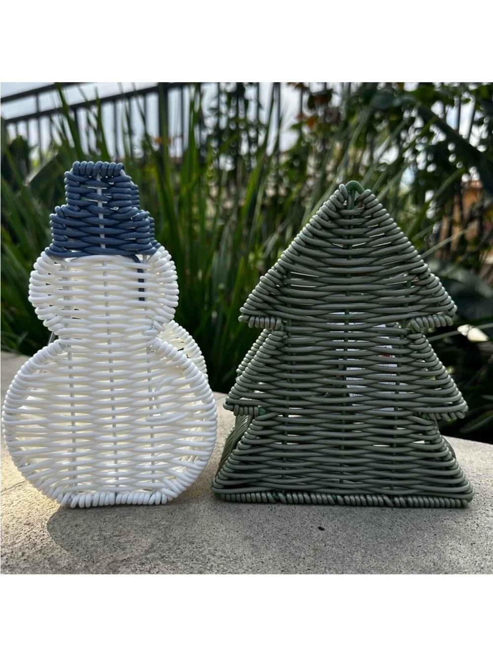 Target Christmas 2023 Wicker Snowman Tree Holiday Baskets for Gifts